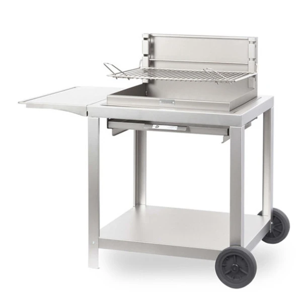 Barbecue Grilloir Charbon Sur Chariot Le Marquier Montory Inox 1 Barbecue Grilloir Charbon Sur Chariot Le Marquier Montory Inox
