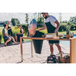 Barbecue Charbon Höfats CONE + Kit Encastrement Fonte D'aluminium -Weber Soldes barbecue charbon hoefats cone kit encastrement 3