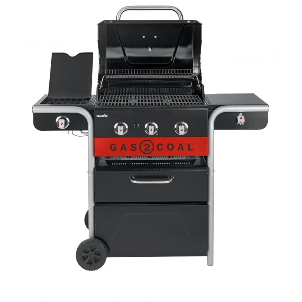Barbecue Gaz Et Charbon Hybride Char-Broil Gas2Coal 330 2.0 3 Brûleurs + 1 Latéral 2 Barbecue Gaz Et Charbon Hybride Char-Broil Gas2Coal 330 2.0 3 Brûleurs + 1 Latéral – Image 2
