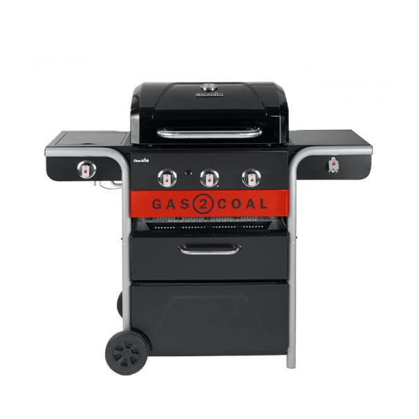 Barbecue Gaz Et Charbon Hybride Char-Broil Gas2Coal 330 2.0 3 Brûleurs + 1 Latéral 1 Barbecue Gaz Et Charbon Hybride Char-Broil Gas2Coal 330 2.0 3 Brûleurs + 1 Latéral