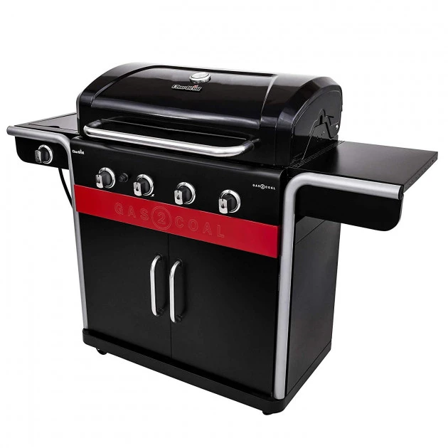 Barbecue Gaz Et Charbon Hybride Char-Broil Gas2coal 440 4 Brûleurs + 1 Latéral 3 Barbecue Gaz Et Charbon Hybride Char-Broil Gas2coal 440 4 Brûleurs + 1 Latéral – Image 3
