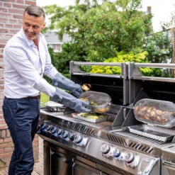 Napoleon Barbecue Gaz Napoléon Prestige Pro 825 SIBPSS 6 Brûleurs + 1 Latéral + 1 Arrière -Weber Soldes barbecue gaz napoleon pro infrarouge inox 825 4