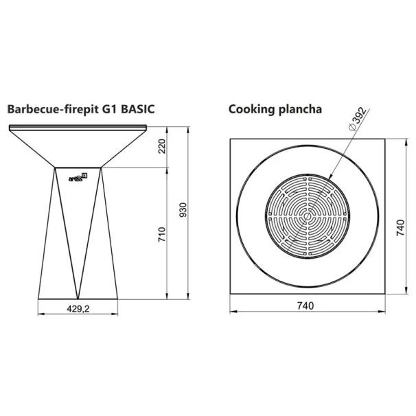 Braséro Plancha Artiss G1 Basic Graphite 74 Cm Plaque Inox 5 Braséro Plancha Artiss G1 Basic Graphite 74 Cm Plaque Inox – Image 5