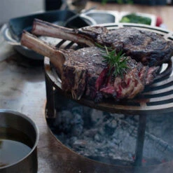 Braséro Plancha Artiss G1 Corten 90 Cm Plaque Acier -Weber Soldes brasero artiss g1 corten plancha acier carbone 5