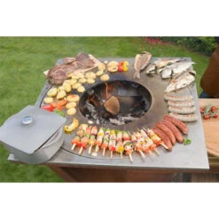 Braséro Plancha Artiss G1 Corten 90 Cm Plaque Inox