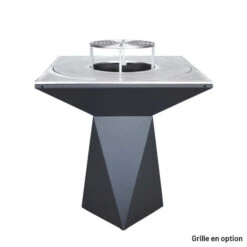 Braséro Plancha Artiss G1 Graphite 90 Cm Plaque Inox -Weber Soldes brasero artiss g1 graphite plancha acier inoxydable 7