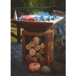 Braséro Plancha Artiss G2 Corten 90 Cm Plaque Inox -Weber Soldes brasero artiss g2 corten plancha acier inoxydable 2