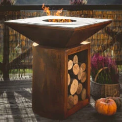 Braséro Plancha Artiss G2 Corten 90 Cm Plaque Inox