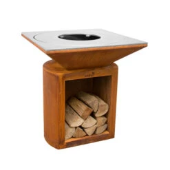 Braséro Plancha Artiss G2 Corten 90 Cm Plaque Inox -Weber Soldes brasero artiss g2 corten plancha acier inoxydable 4