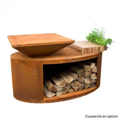Braséro Plancha Artiss G3 Corten 90 Cm Acier Et Tablette Bois 9 Braséro Plancha Artiss G3 Corten 90 Cm Acier Et Tablette Bois -Weber Soldes brasero artiss g3 corten plancha acier carbone et tablette bois 4