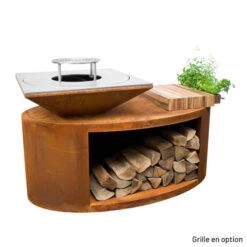 Braséro Plancha Artiss G3 Corten 90 Cm Acier Inoxydable Et Tablette Bois 11 Braséro Plancha Artiss G3 Corten 90 Cm Acier Inoxydable Et Tablette Bois -Weber Soldes brasero artiss g3 corten plancha acier inoxydable et tablette bois 4
