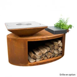 Braséro Plancha Artiss G3 Corten 90 Cm Acier Inoxydable Et Tablette Granit -Weber Soldes brasero artiss g3 corten plancha acier inoxydable et tablette granite 6