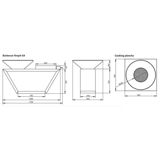 Braséro Plancha Artiss G4 Graphite 90 Cm Plaque Acier Et Tablette Granit 2 Braséro Plancha Artiss G4 Graphite 90 Cm Plaque Acier Et Tablette Granit – Image 2