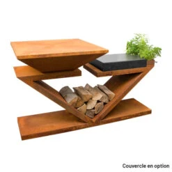 Braséro Plancha Artiss G5 Corten 90 Cm Plaque Acier Et Tablette Granit -Weber Soldes brasero artiss g5 corten plancha acier carbone et tablette granite 5