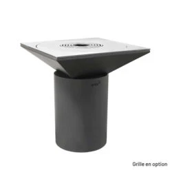 Braséro Plancha Artiss G6 Graphite 90 Cm Plaque Inox -Weber Soldes brasero artiss g6 corten plancha acier inoxydable 13