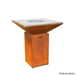 Braséro Plancha Artiss G7 Corten 90 Cm Plaque Acier -Weber Soldes brasero artiss g7 corten plancha acier carbone 2