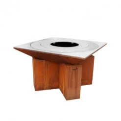 Braséro Plancha Artiss XXL Corten 145 Cm Acier Inoxydable