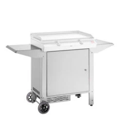 Chariot Sur Mesure Fermé Plancha Planet 55 Inox -Weber Soldes chariot ferme inox pour plancha planet 55 2