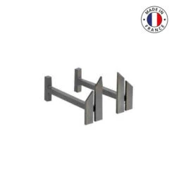 Chenets Cheminée Acier Senso Gris