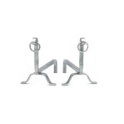 Chenets Cheminée Anneaux 37 X 44 Cm