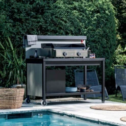 Desserte Universelle Plancha 3-4 Feux Forge Adour Acier Noir