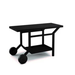 Desserte Universelle Plancha 3-4 Feux Acier Noir Forge Adour -Weber Soldes desserte en acier noir pour plancha forge adour 3