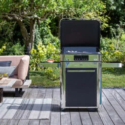 Ensemble Plancha électrique Eno Enosign 65 Inox Et Noir Sur Chariot + Capot -Weber Soldes ensemble plancha electrique enosign 65 inox et noir sur chariot capot 2