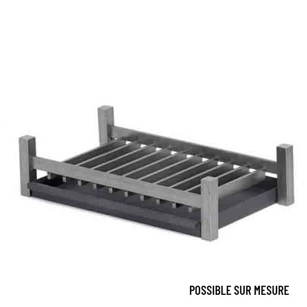 Grille Porte-bûches Sur Pieds Moderne 61 X 34 Cm 3 Grille Porte-bûches Sur Pieds Moderne 61 X 34 Cm – Image 3