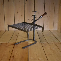 Ensemble Grille Barbecue De Cheminée Forge De Rodez - 16 Barres - Manches Fixes -Weber Soldes grilloir 16 barres manche fixe sur pied fer a cheval 6