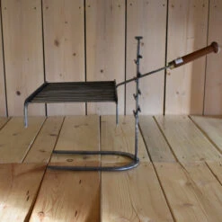 Ensemble Grille Barbecue De Cheminée Forge De Rodez - 18 Barres - Manches Fixes -Weber Soldes grilloir 18 barres manche fixe sur pied fer a cheval 10