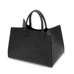 Sac à Bûches Avec Anses HeySign Gris Graphite Feutre
