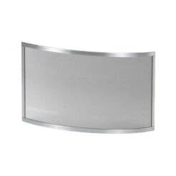 Pare-feu Cheminée 85 X 55 Cm Acier Brossé Galbé