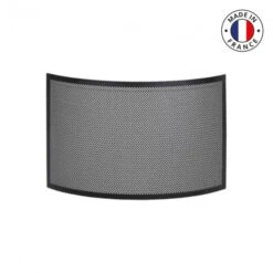 Pare-feu Cheminée 74 X 48 Cm Phoenix Noir Galbé