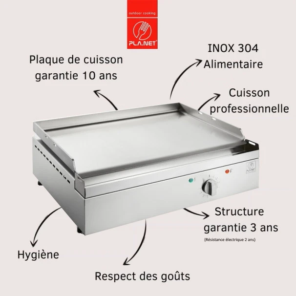 Plancha électrique Inox Planet Chef 80 73 X 40 2 Plancha électrique Inox Planet Chef 80 73 X 40 – Image 2