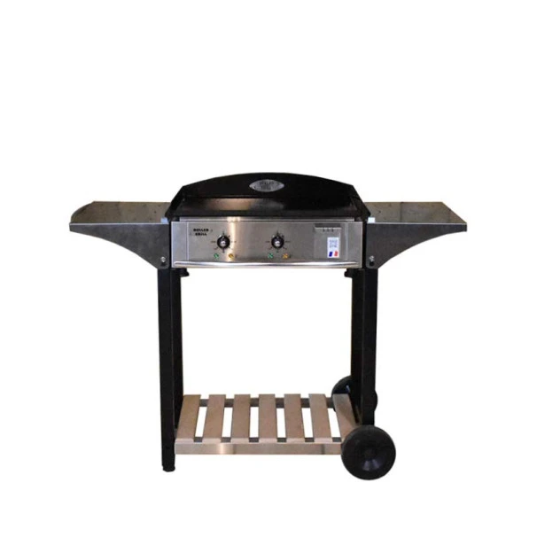 Ensemble Plancha électrique Roller Grill PL600E Inox Sur Chariot En Bois Et Inox Roller Grill 2 Ensemble Plancha électrique Roller Grill PL600E Inox Sur Chariot En Bois Et Inox Roller Grill – Image 2