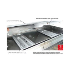 Plancha électrique Encastrable Inox Planet Oasi 60 Lisse 1 Feu 60 X 40 -Weber Soldes plancha electrique planet inox oasis 60 lisse avec couvercle 3