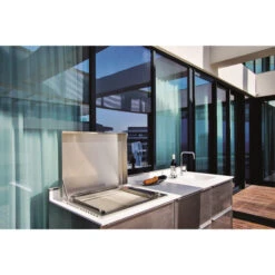 Plancha électrique Encastrable Inox Planet Oasi 60 Lisse 1 Feu 60 X 40 -Weber Soldes plancha electrique planet inox oasis 60 lisse avec couvercle 4