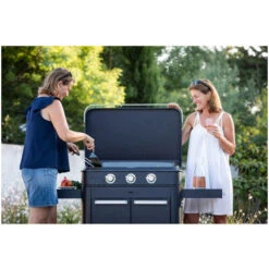 Plancha Gaz Eno 80 Enosign Blue Navy 3 Brûleurs 70 X 40 Avec Couvercle 16 Plancha Gaz Eno 80 Enosign Blue Navy 3 Brûleurs 70 X 40 Avec Couvercle -Weber Soldes plancha enosign gaz 80 bleu navy capot 3