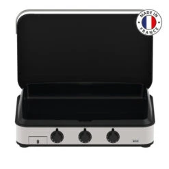 Plancha Gaz Eno 80 Enosign Inox Et Noir 3 Brûleurs 69 X 40 Avec Couvercle -Weber Soldes plancha gaz eno 80 enosign inox et noir 3 bruleurs 69 x 40 avec couvercle 3