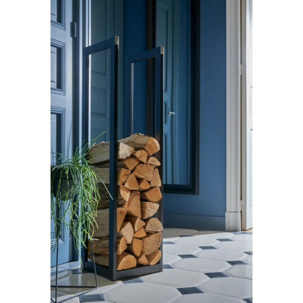 Porte Bûches Klub Noir Givré 1 Porte Bûches Klub Noir Givré