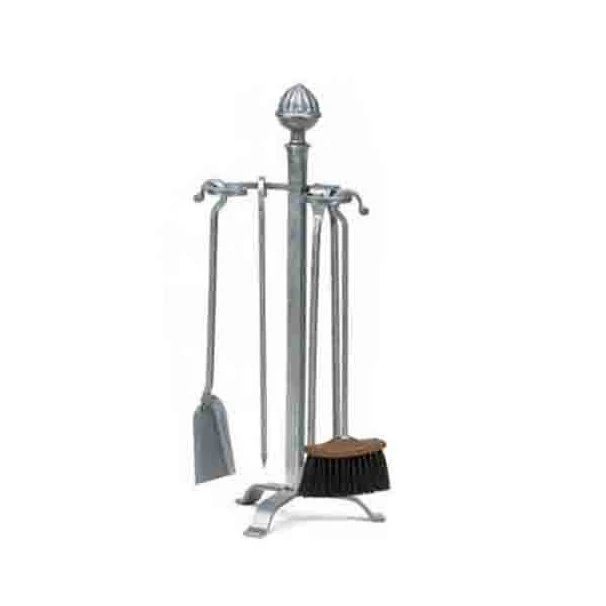 Serviteur Cheminée Classique Trépied Tête Ogive Forgée 4 Ustensiles 1 Serviteur Cheminée Classique Trépied Tête Ogive Forgée 4 Ustensiles