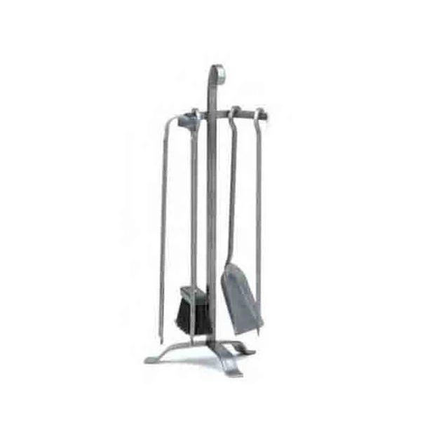 Serviteur Cheminée Classique Trépied Tête Enroulée 4 Ustensiles 1 Serviteur Cheminée Classique Trépied Tête Enroulée 4 Ustensiles