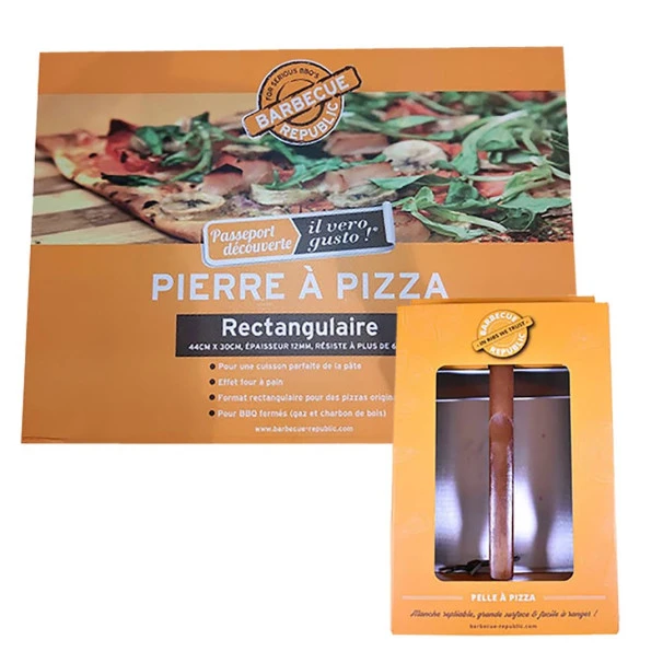 Set Pierre à Pizza Rectangulaire Et Pelle Barbecue Republic 1 Set Pierre à Pizza Rectangulaire Et Pelle Barbecue Republic